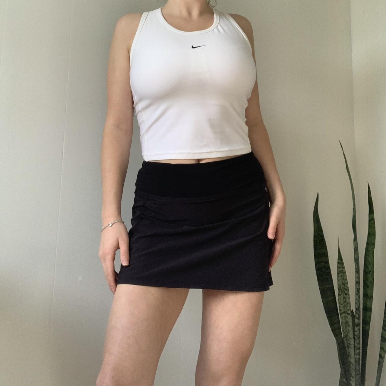 white nike crop tank top