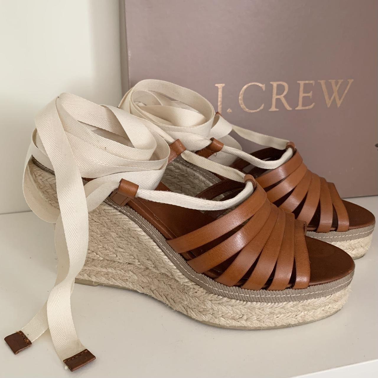 Cognac espadrille online wedges