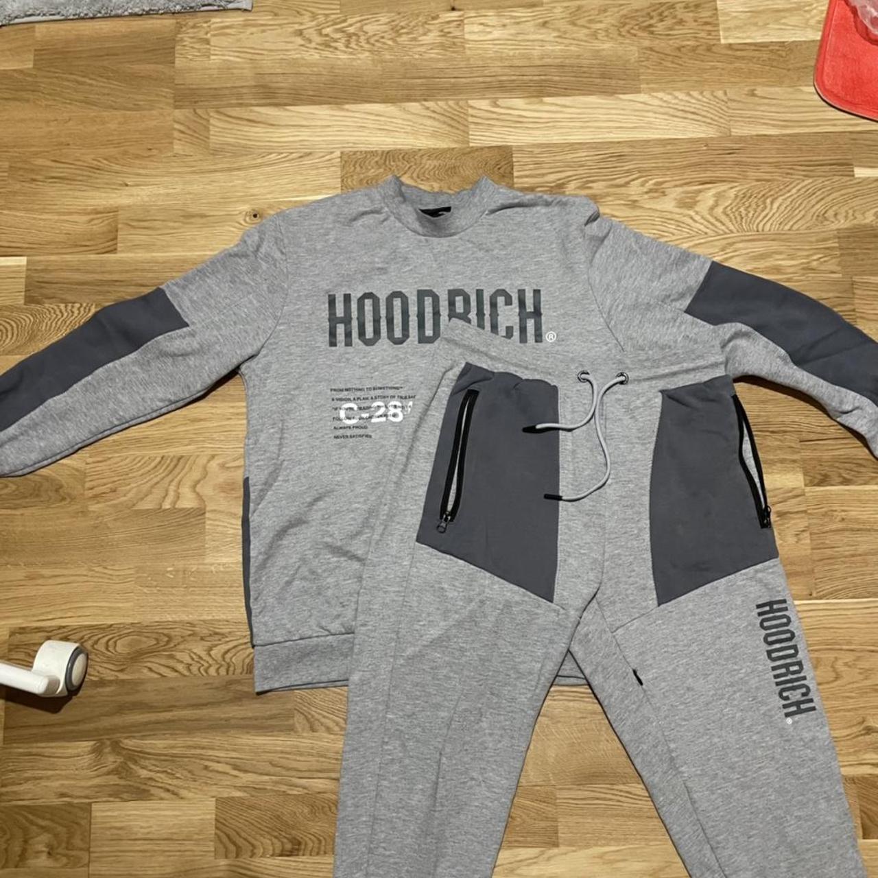 Hoodrich Aspire full tracksuit grey/charcoal🔥 9/10... - Depop