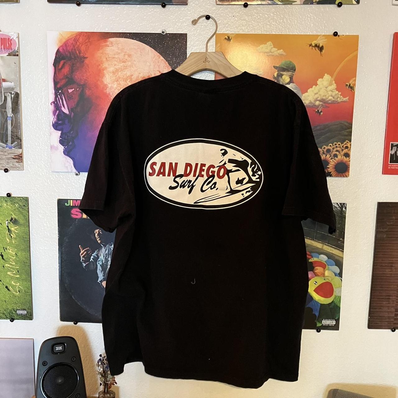 Y2K black San Diego Surf Tee Shirt is in great... - Depop