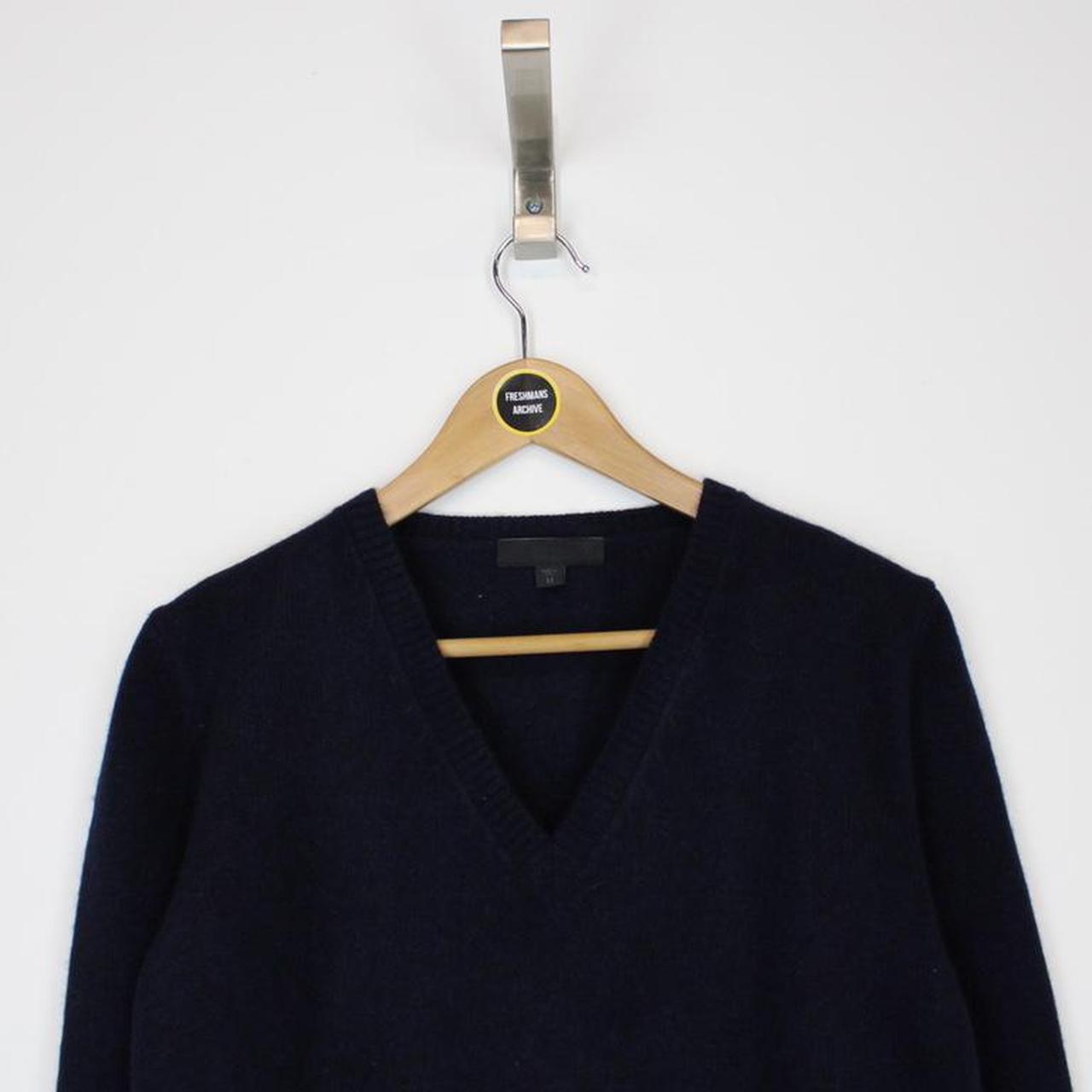 Burberry Prorsum Navy Blue Pullover Merino Wool Knit... - Depop