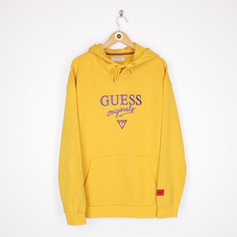 guess hoodie yellow