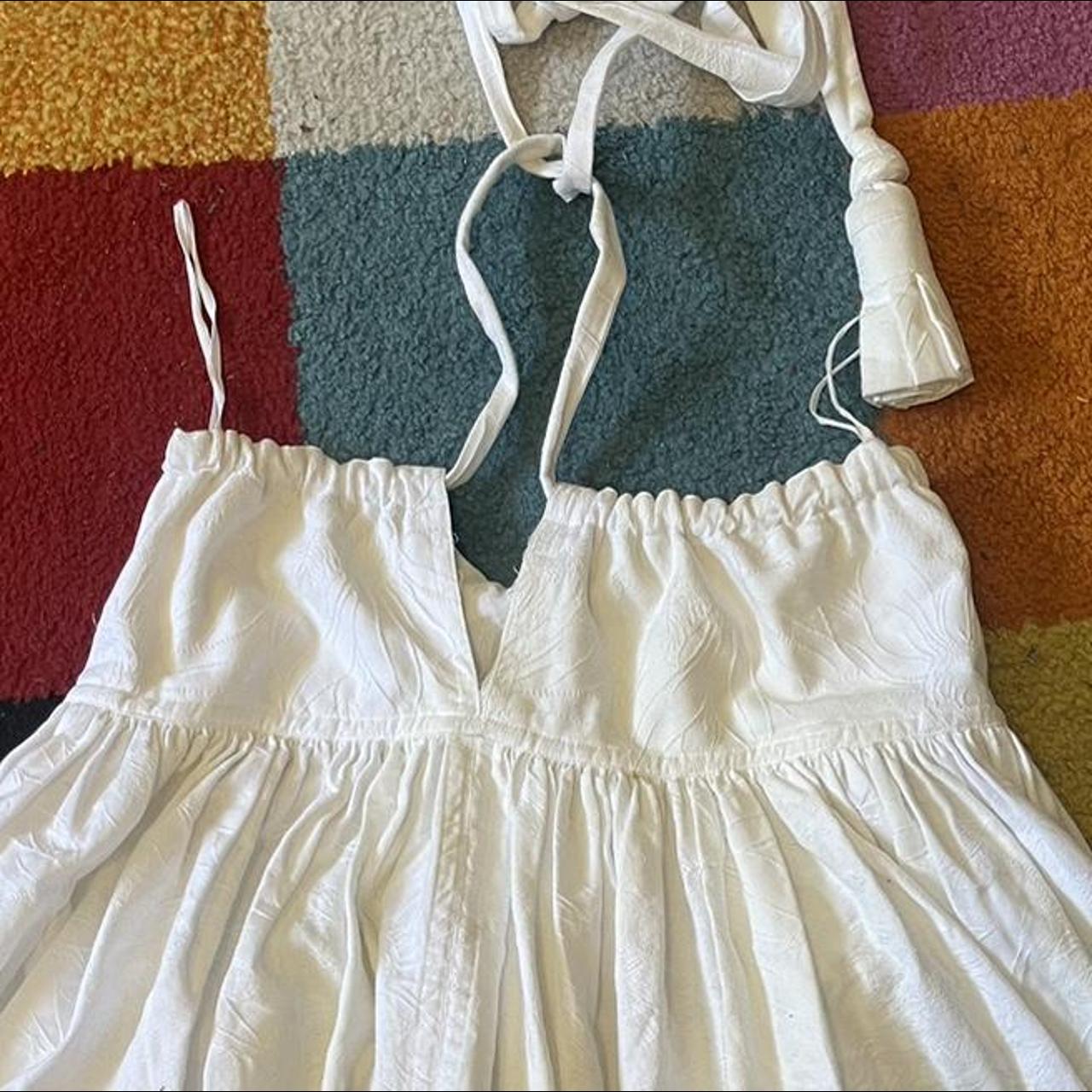 Jil Sander Women's White and Cream Dress (4)