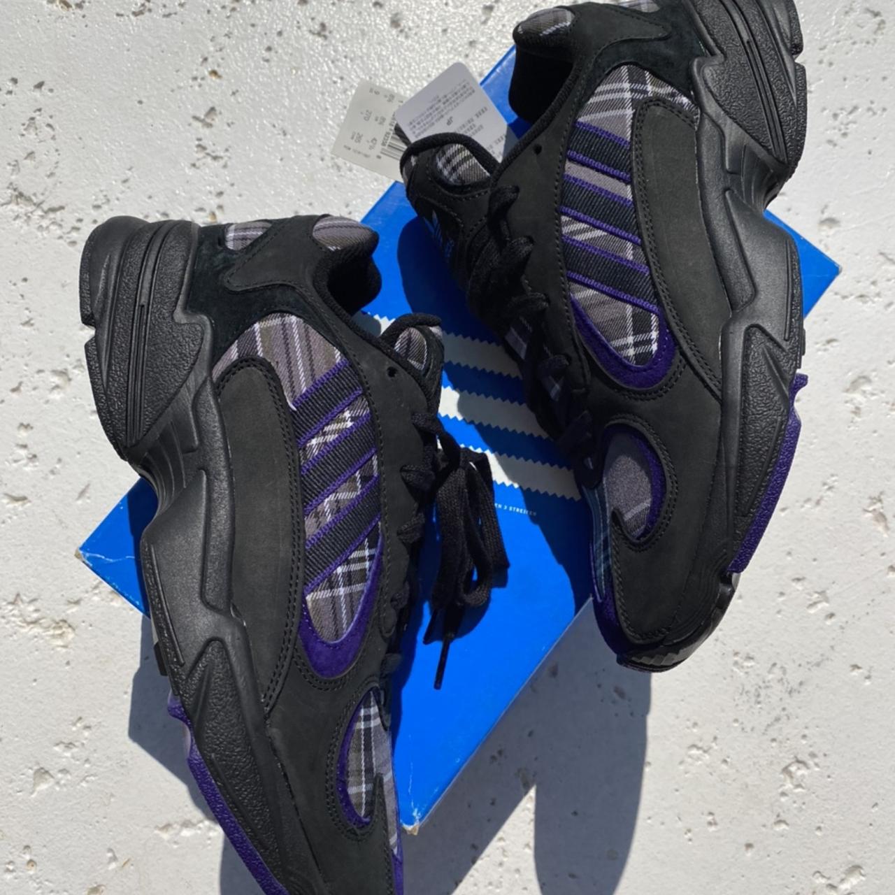 adidas Yung-1 Purple Plaid