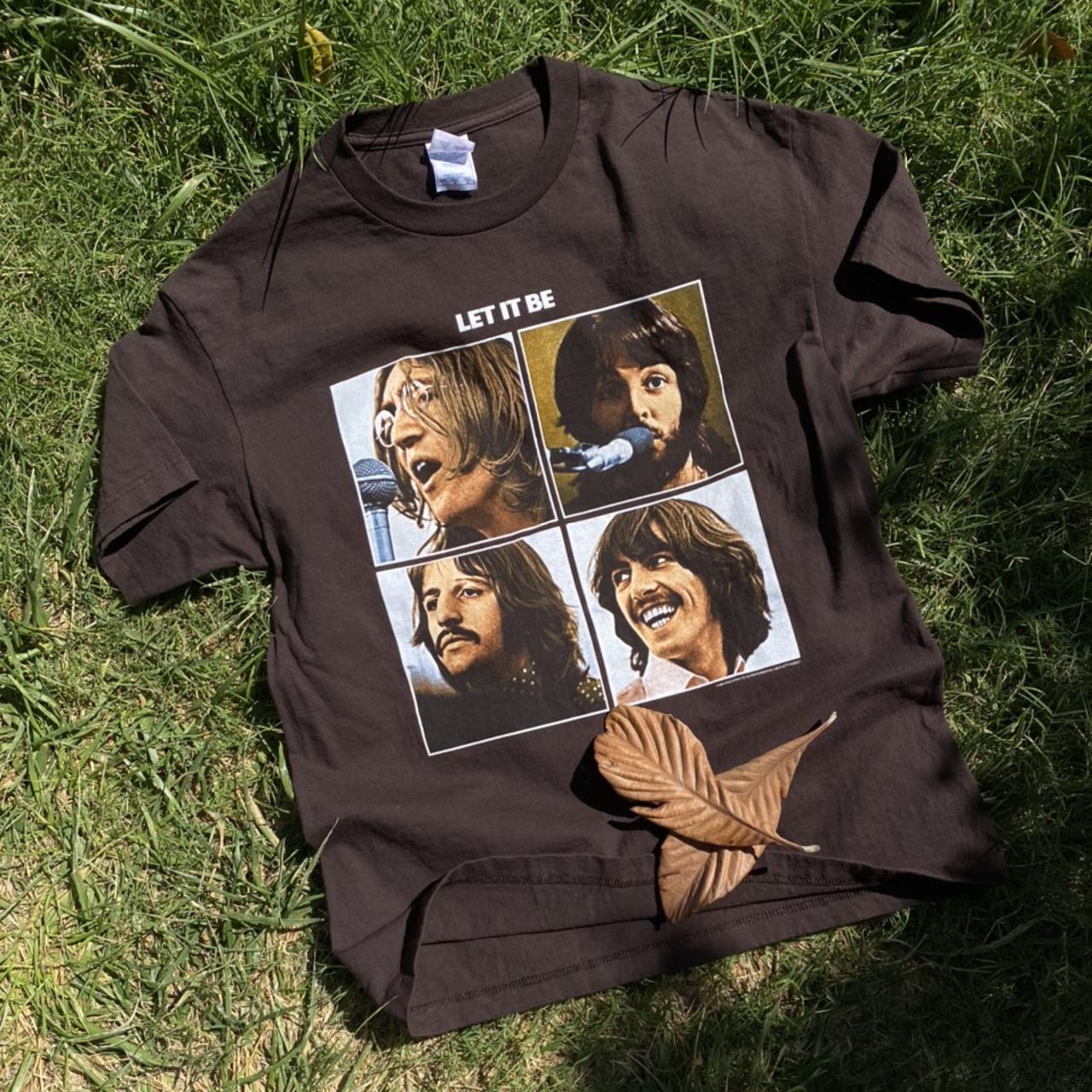 Vintage 00s The Beatles “Let It Be” graphic tee in... - Depop