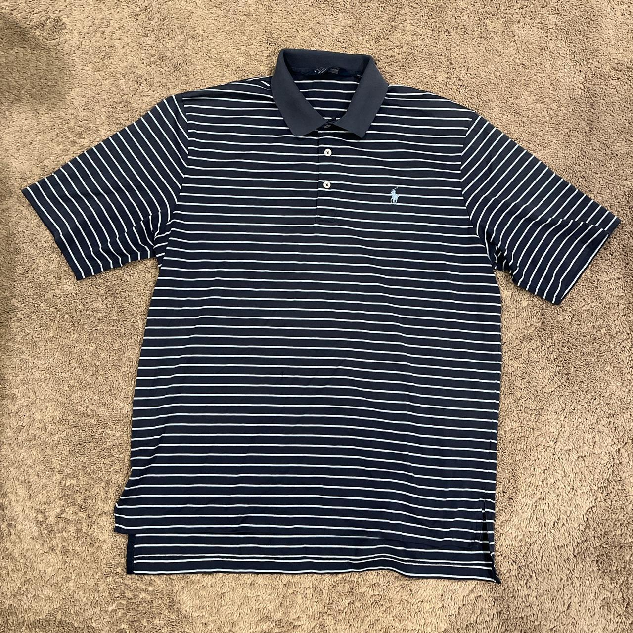 Polo Ralph Lauren Men's Navy and Blue T-shirt | Depop