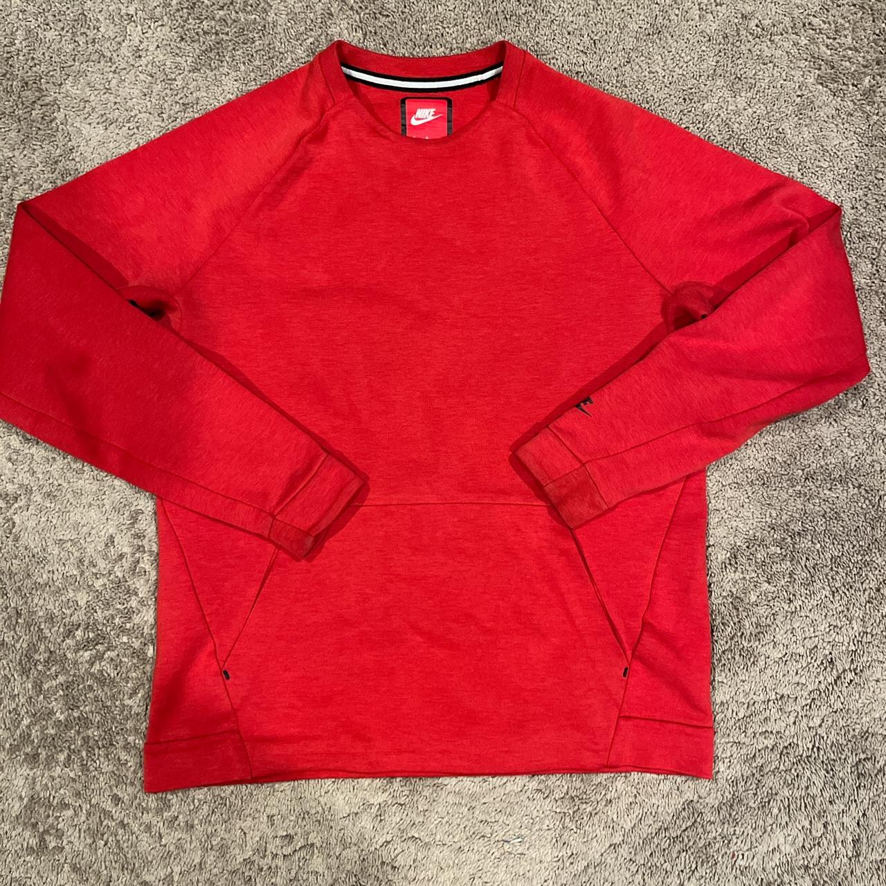mens red tech fleece