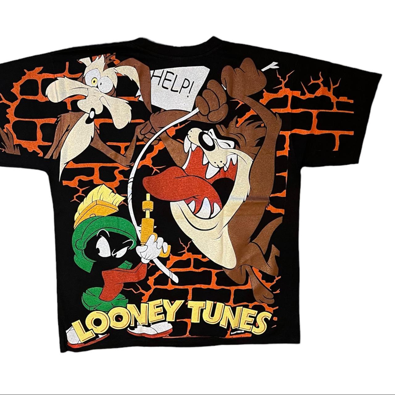 looney tunes all over print modern reprint tshirt... - Depop