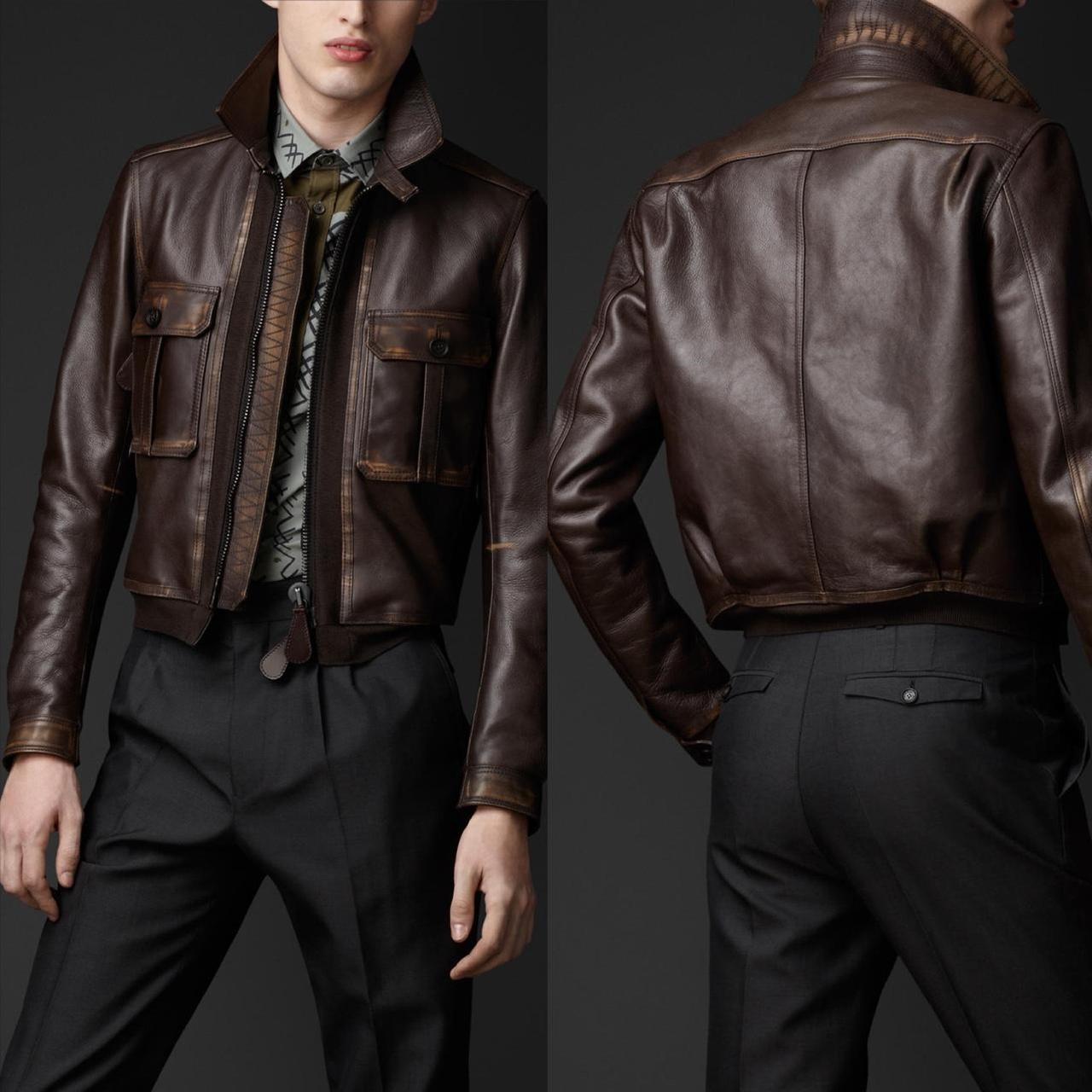 Burberry prorsum leather jacket mens hotsell