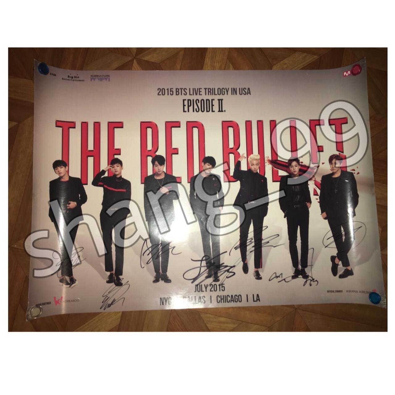 AUTHENTIC AUTOGRAPHED 2015 BTS THE RED BULLET TOUR