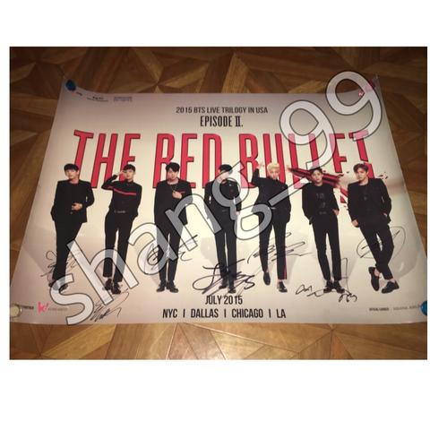 AUTHENTIC AUTOGRAPHED 2015 BTS THE RED BULLET TOUR