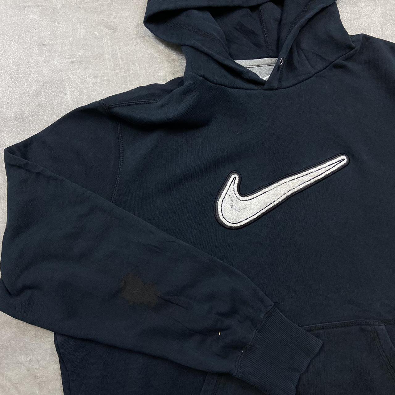 Vintage 00’s Nike spellout embroidered hoodie in... - Depop