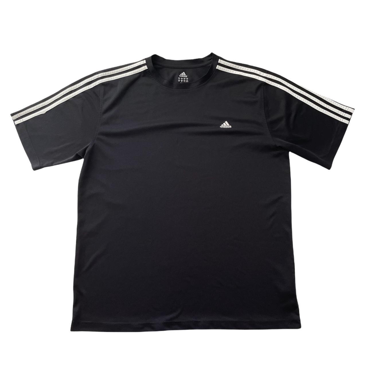 Adidas Men's Black and White T-shirt | Depop