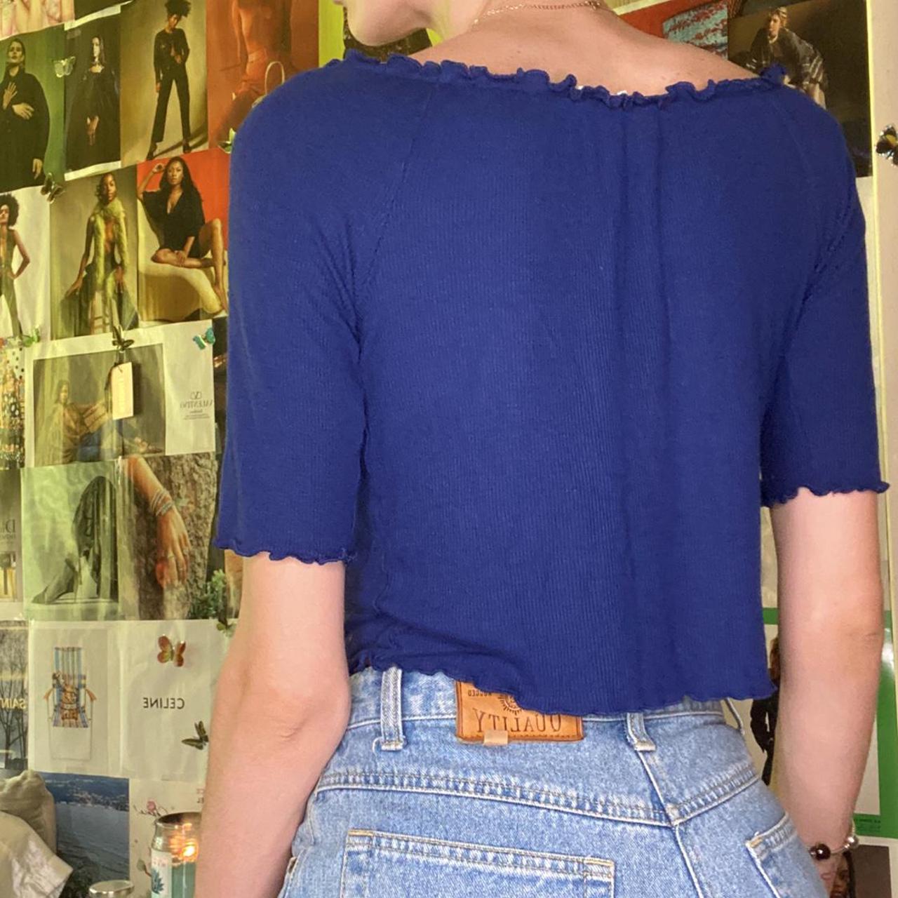 Y2k boho lettuce hem crop top Brand Hippie Rose... Depop