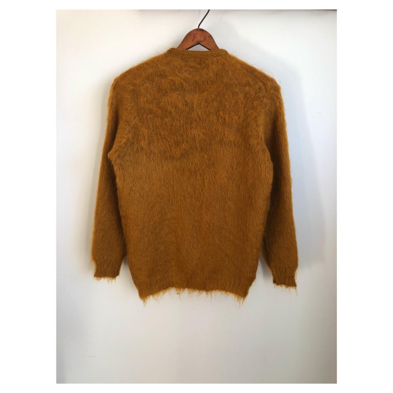 Vintage 50's 60's Harilela's shaggy mohair mustard... - Depop