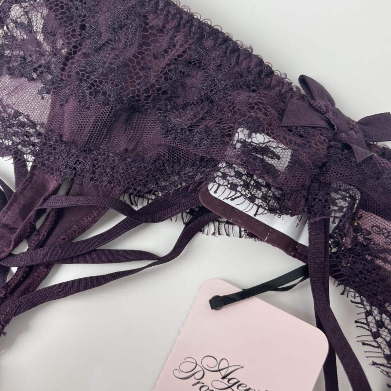 Agent Provocateur Tanya purple suspender BNWT - Depop