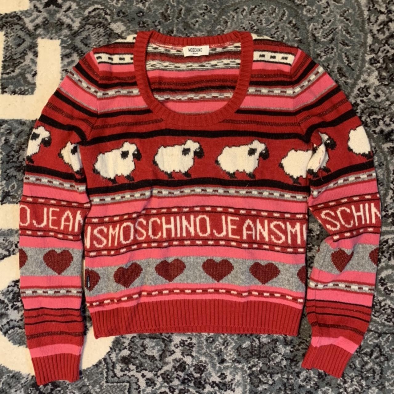 Vintage Moschino 1990s sweater Cute wool sheep... - Depop