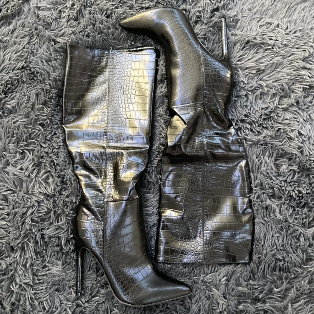 Fashion nova silver clearance boots