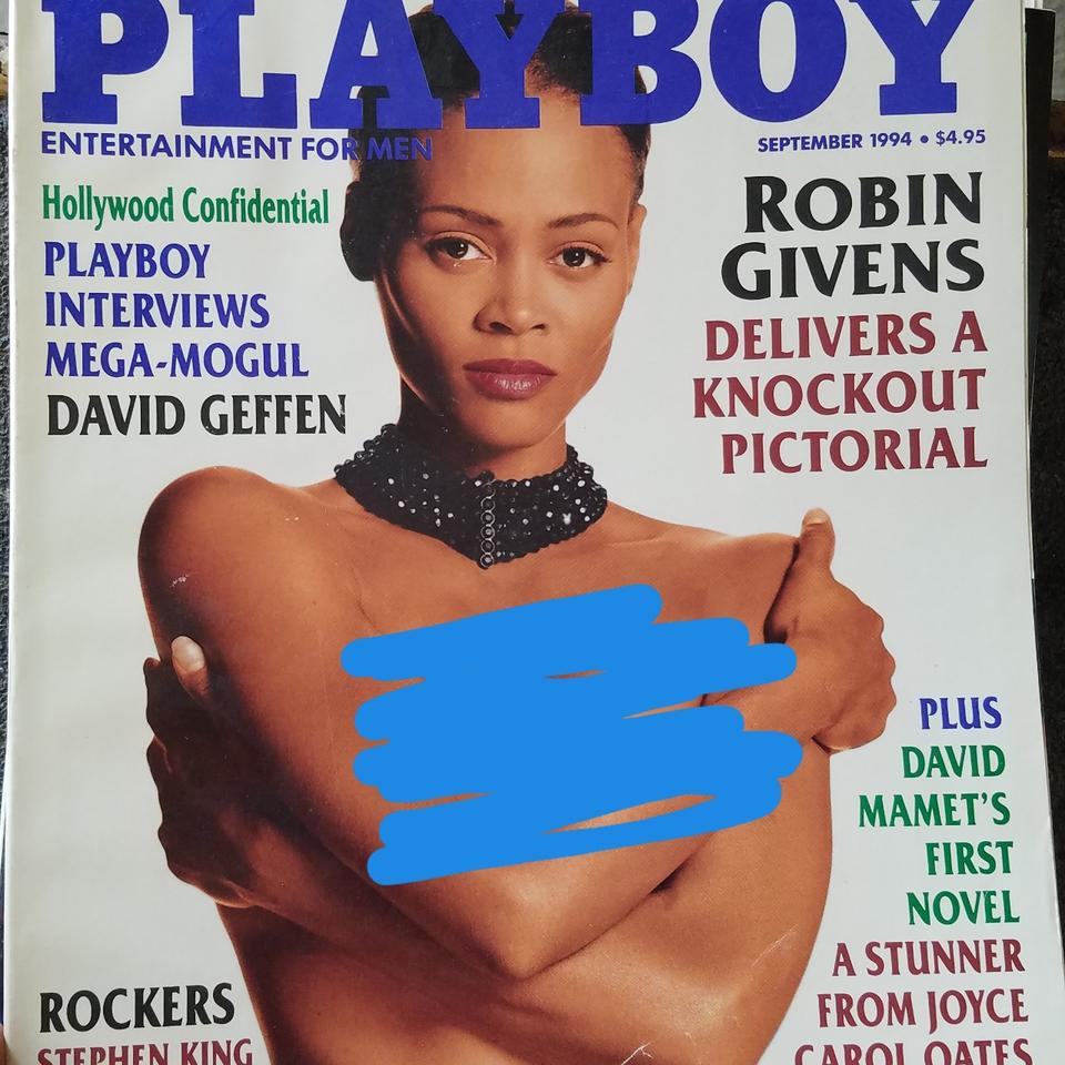 Vintage 90s Playboy Women's Black White Brown Real - Depop