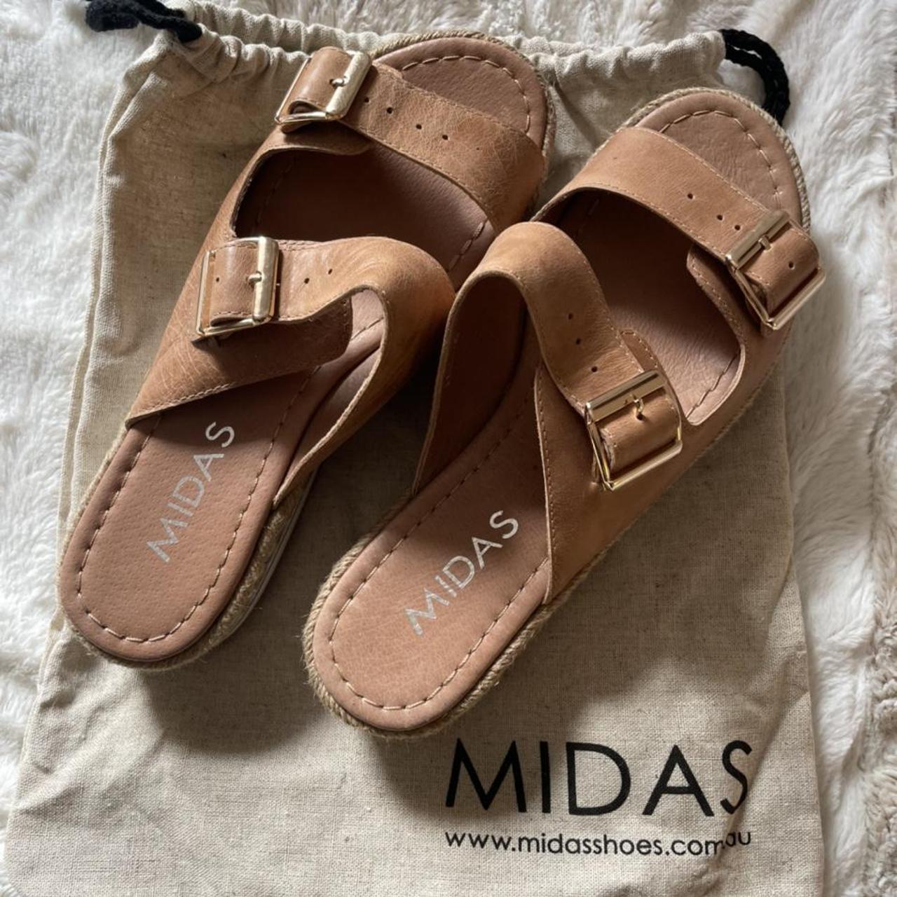 Midas Sandals AXIL DARK TAN Size 40 Genuine Depop