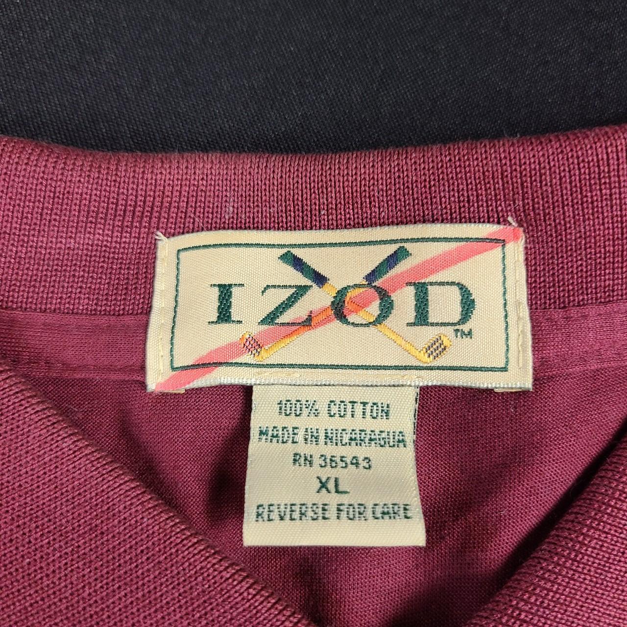 Izod Men's Burgundy and Green Polo-shirts | Depop