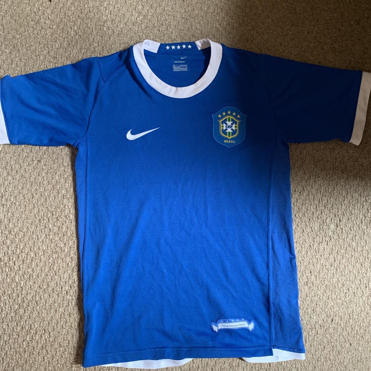 Brazil Brasil Nike Blue Soccer Jersey Nike Sphere Dry Blue 