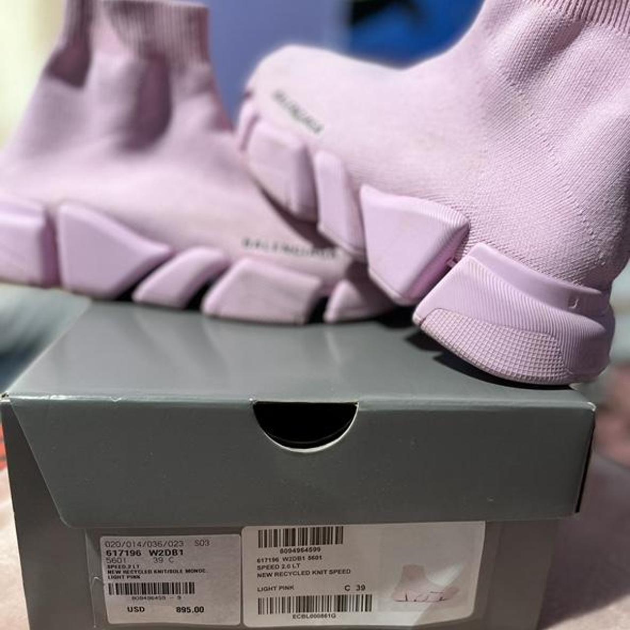 Light pink balenciaga speed clearance trainers