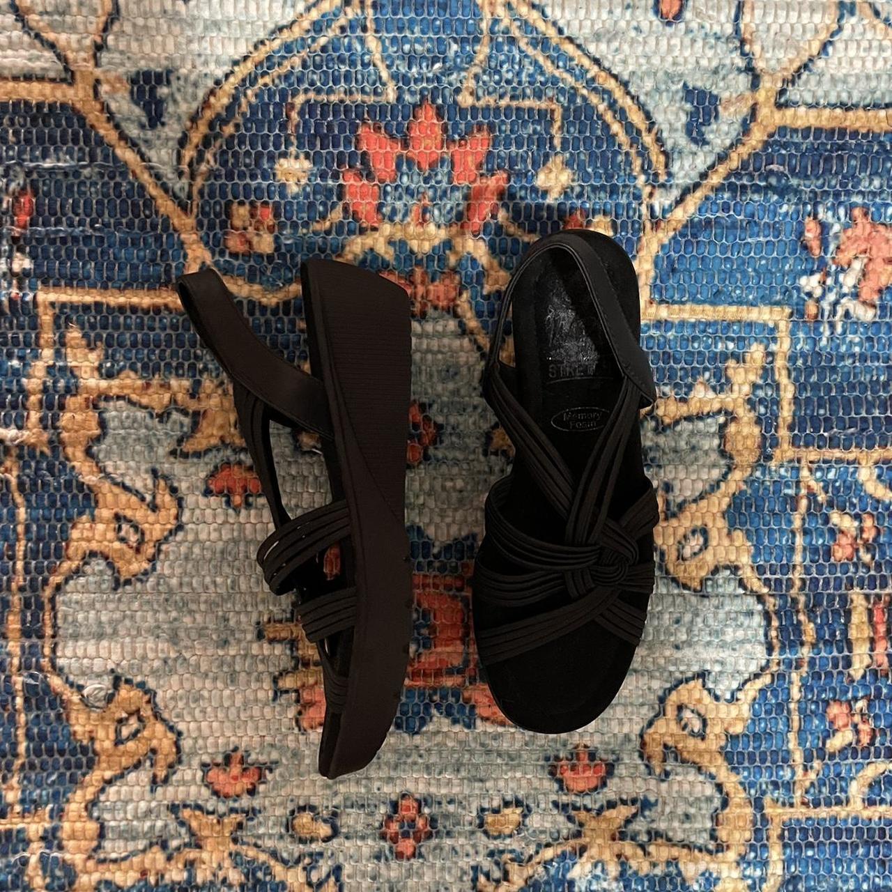 Product Image 1 - Y2k black wedge sandals

Size 6.5