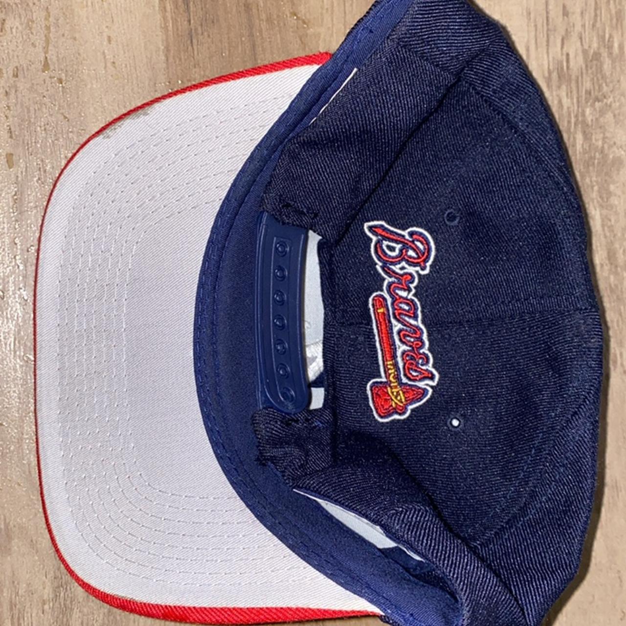 Vintage NWT MLB Atlanta Braves snapback hat. Nissin - Depop