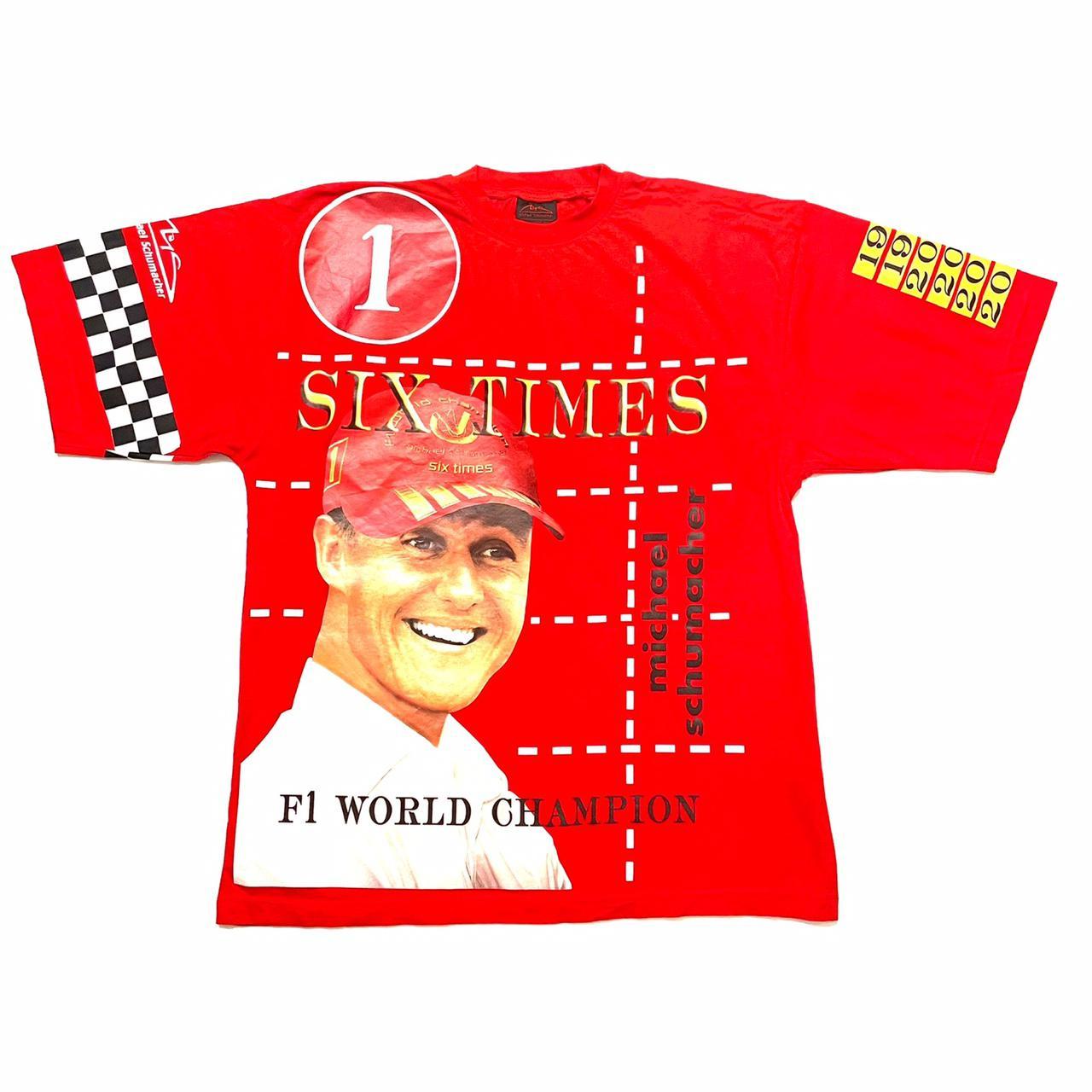 Michael Schumacher T-shirt tee formula 1 sportswear... - Depop