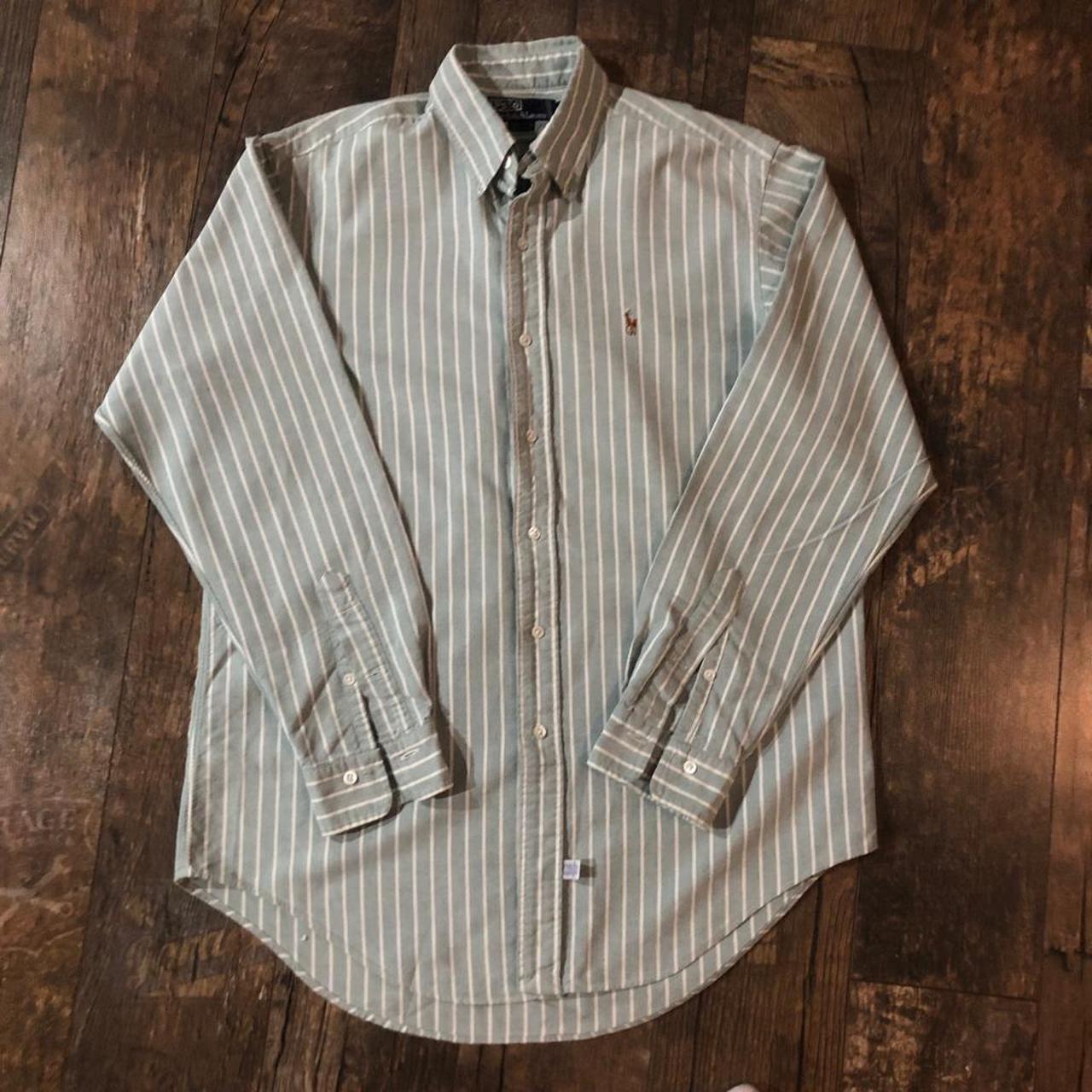 Polo Ralph Lauren striped shirt vintage casual 00s... - Depop