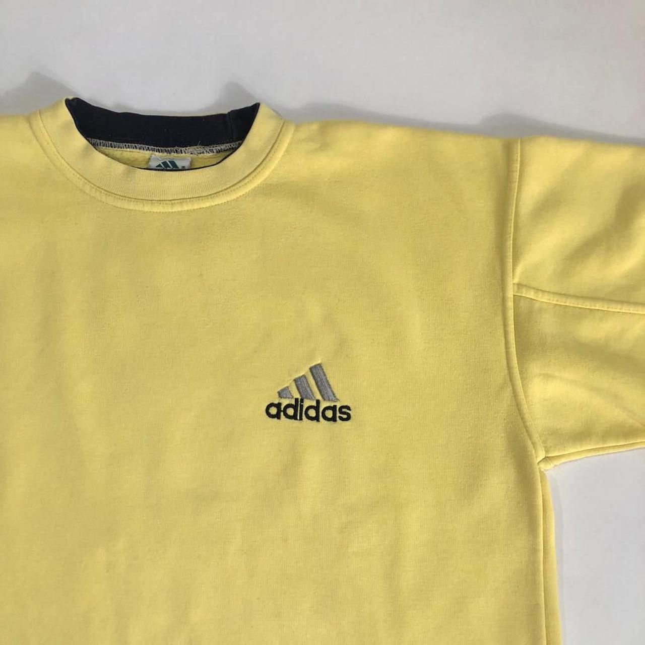 Adidas sweatshirt crewneck yellow equipment vintage... - Depop