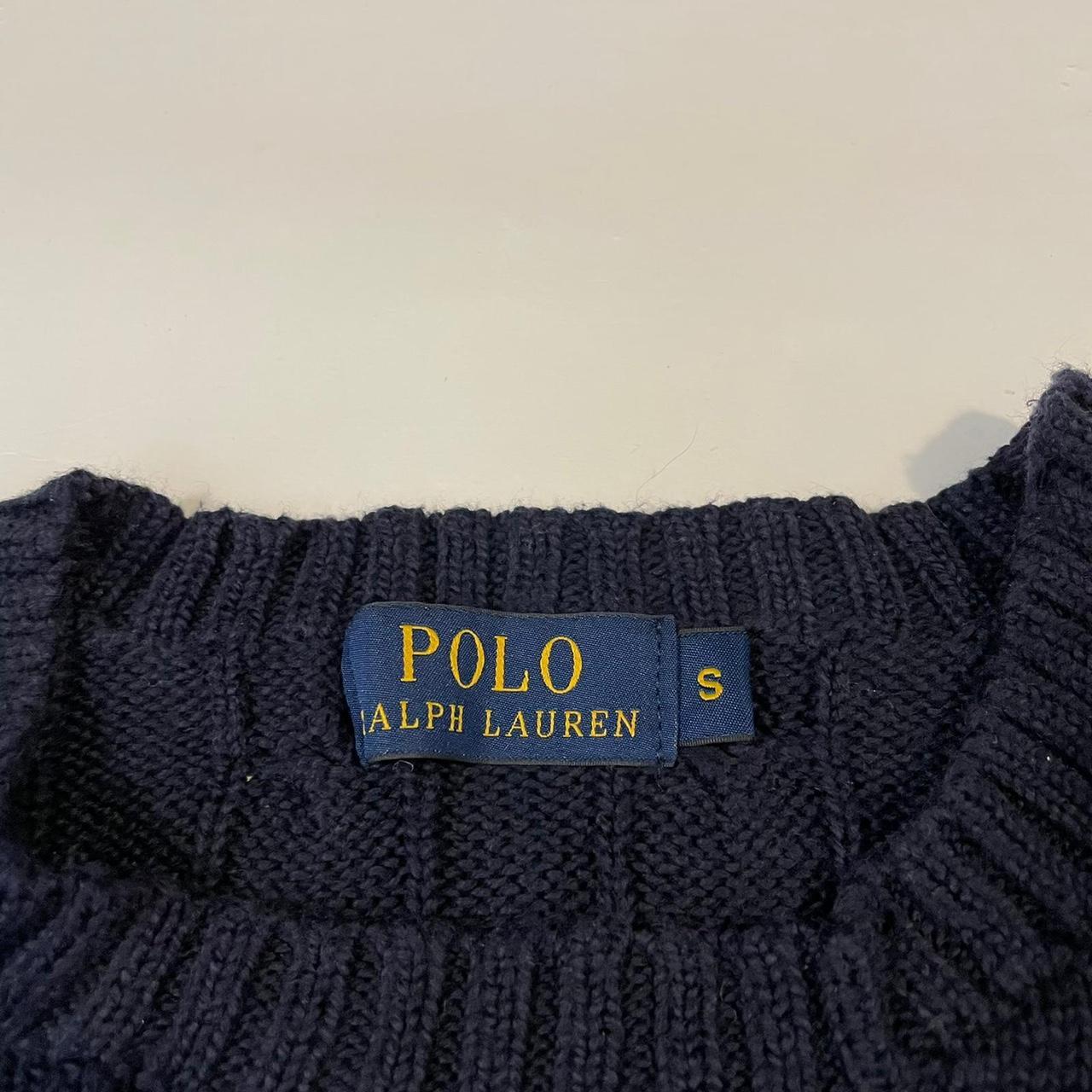 Polo Ralph Lauren cable stitch knit sweater jumper... - Depop