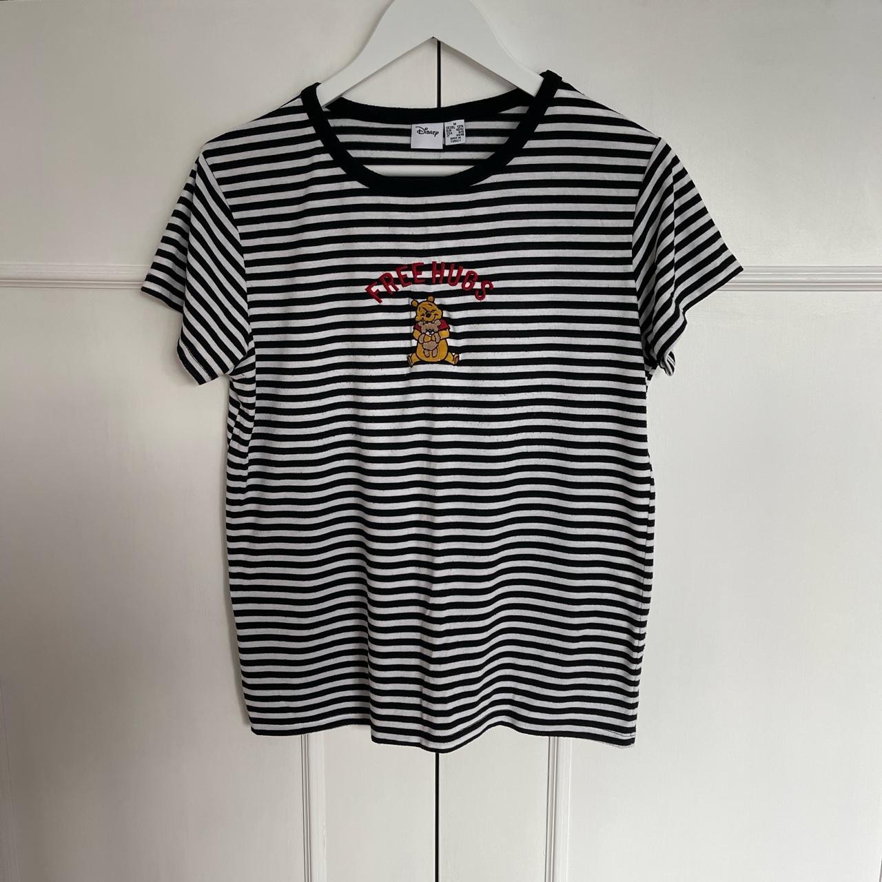 Primark Women's Black and White Tshirt Depop