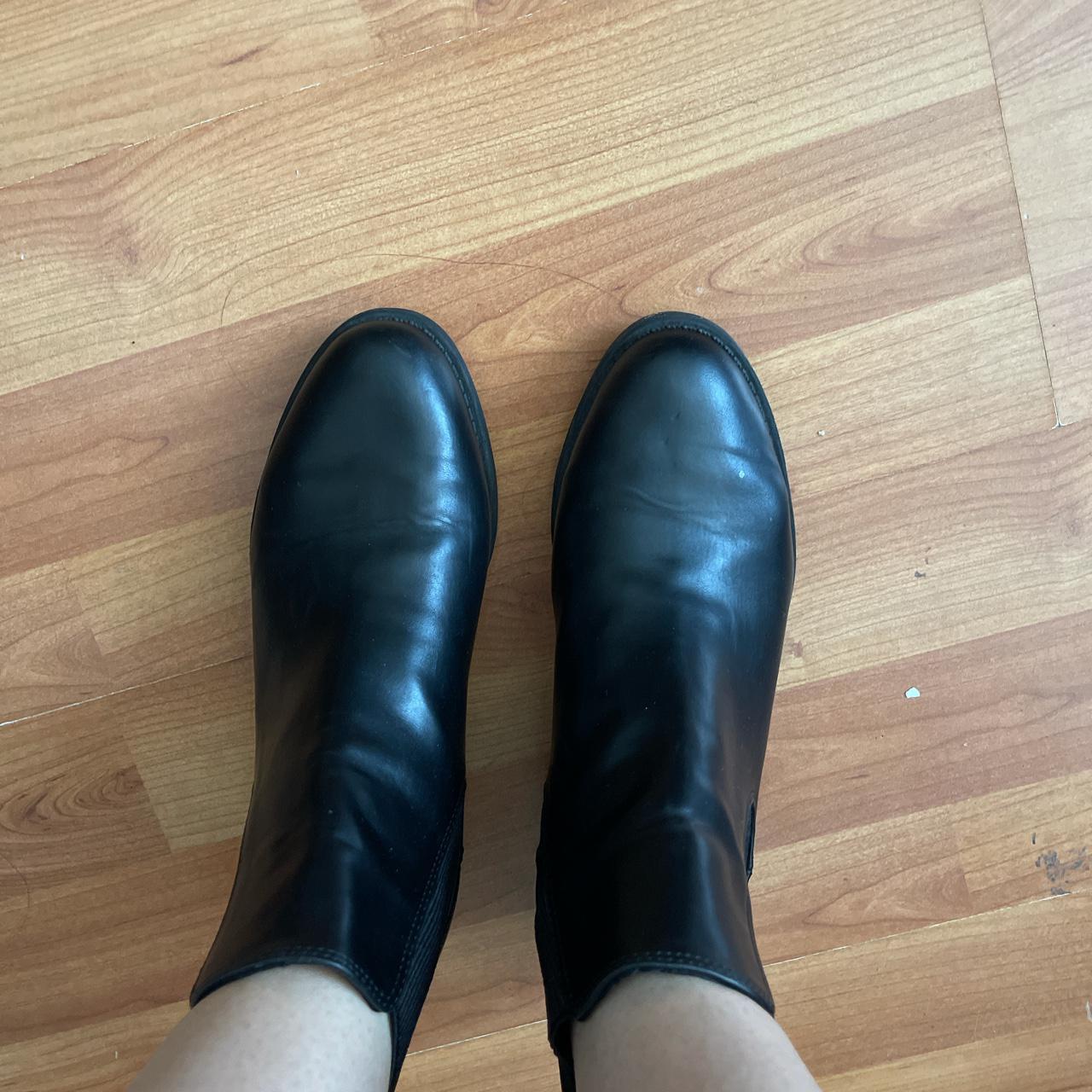 H&M leather chelsea boots In excellent condition No... - Depop