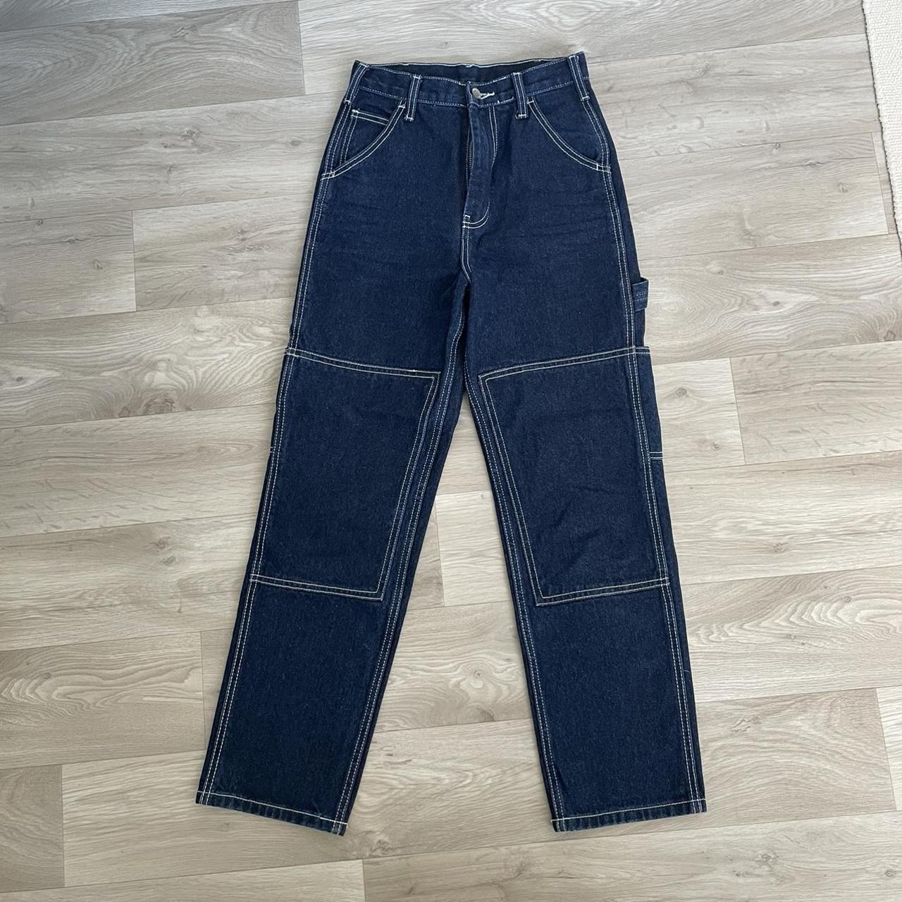brandy melville ariana painter pants dark navy... Depop