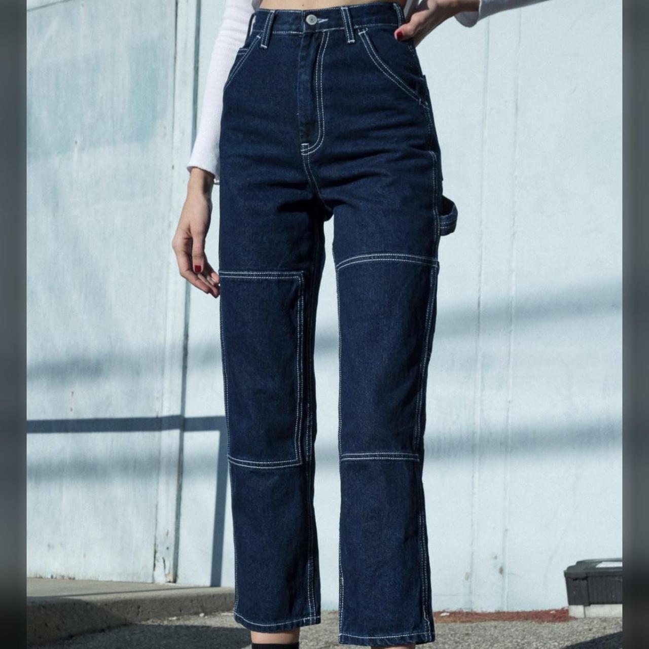 brandy melville ariana painter pants dark navy... Depop