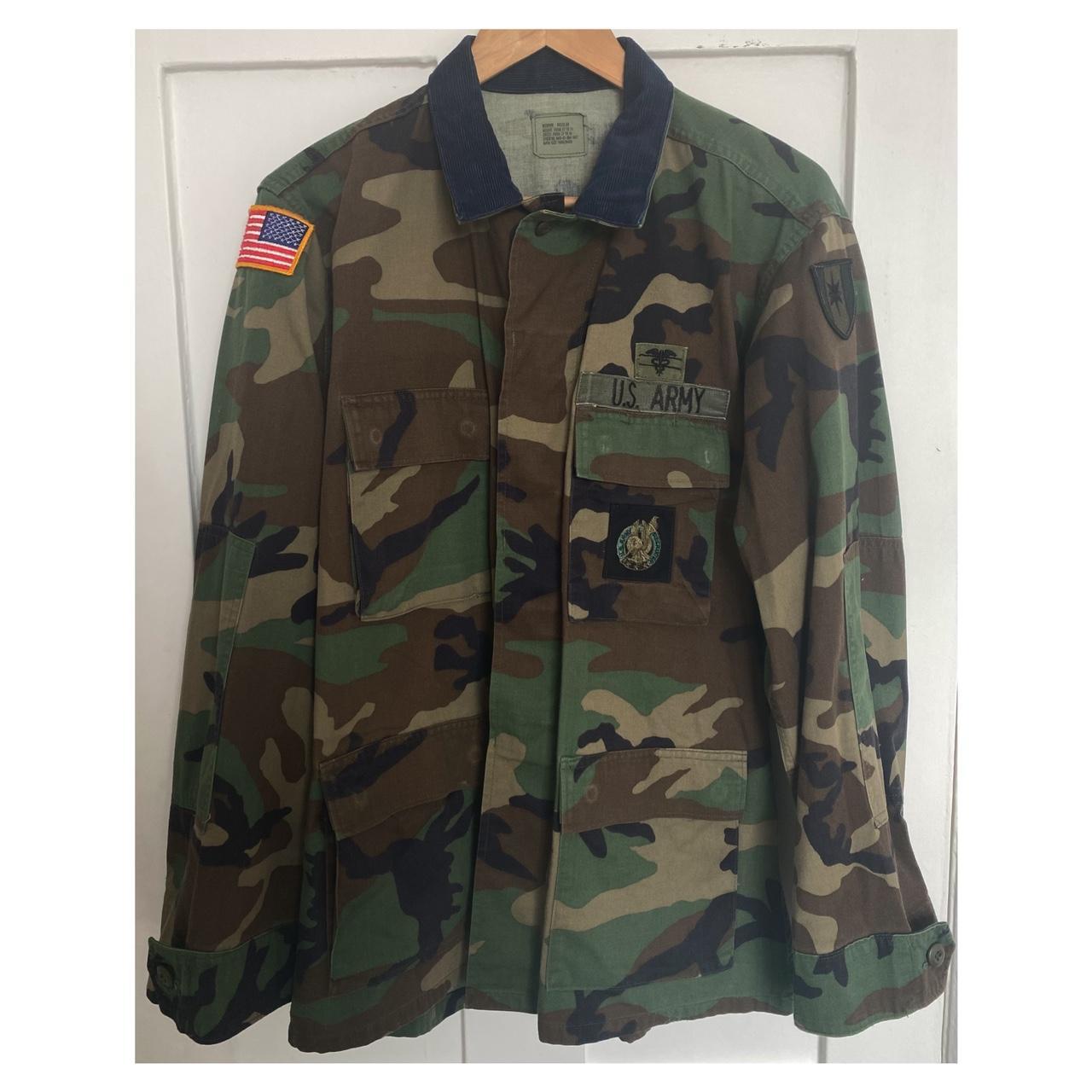 Us Army Military Camo Shirt. Awesome Patches, Us - Depop