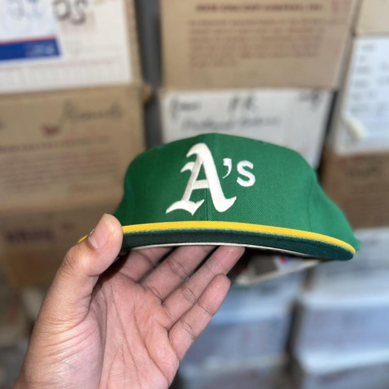 Vintage Oakland Athletics Kelly Green New Era Wool... Depop
