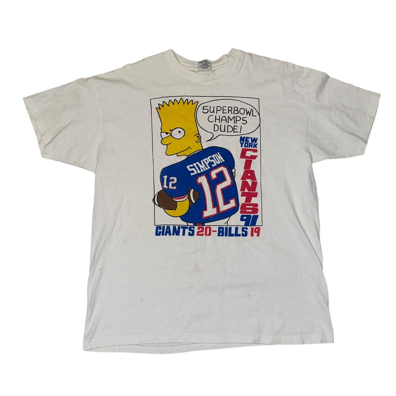 Vintage New York Giants Football 1991 Super Bowl T - Depop