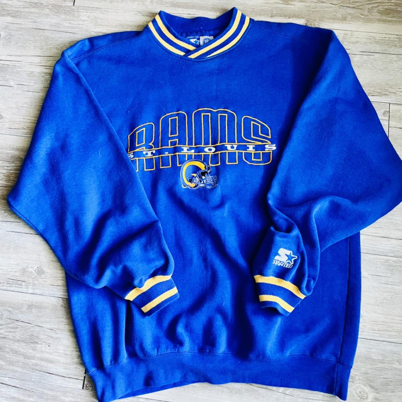 Vintage 90's St. Louis Rams Football Hoodie Size - Depop