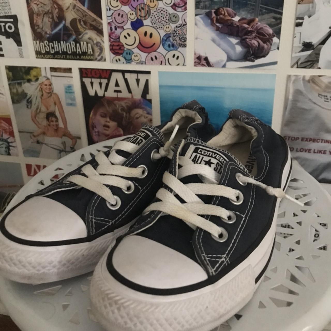 Converse stretchy back in navy blue NEVER WORN Size