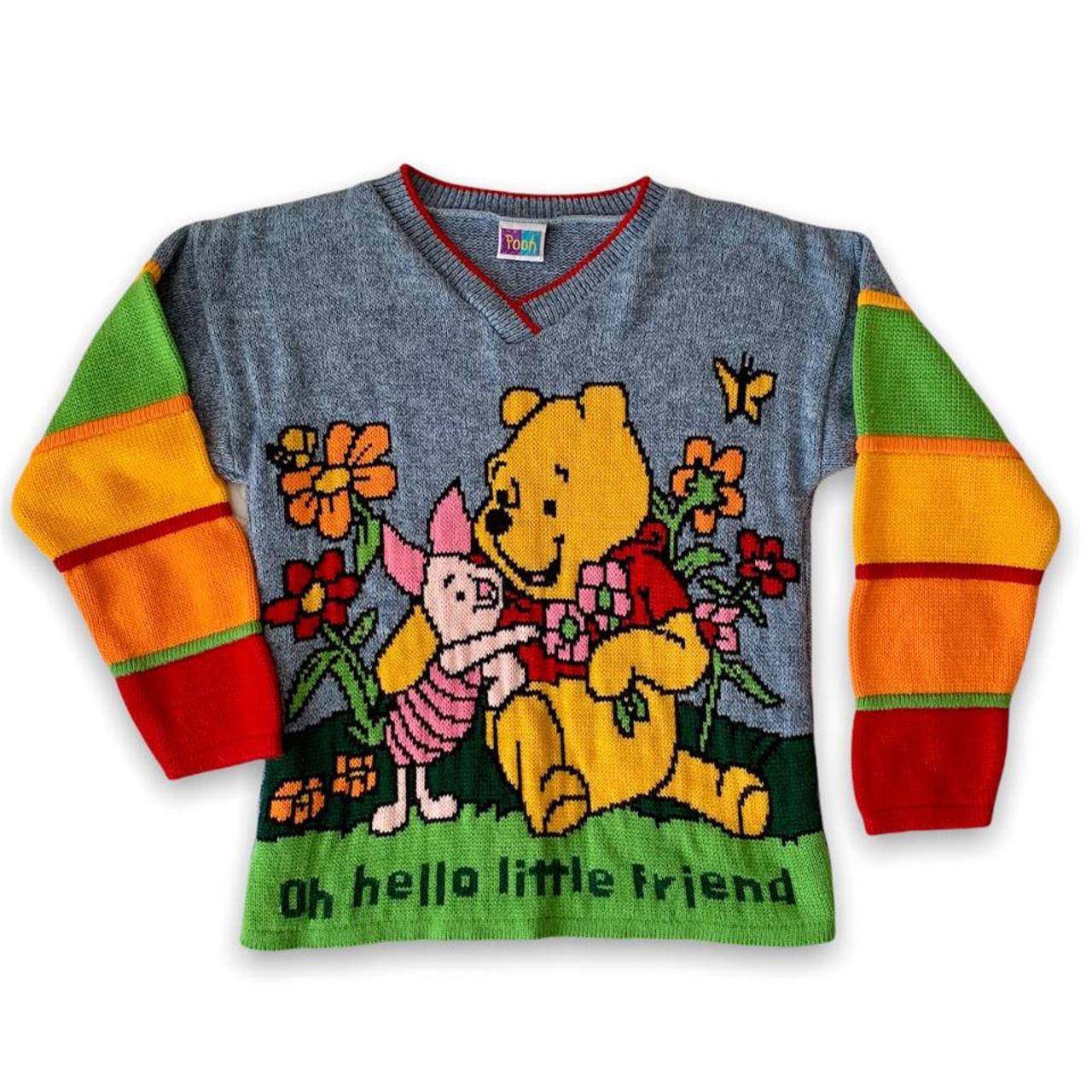 Winnie The Pooh Vintage Sweater. Adorable knit scene... Depop