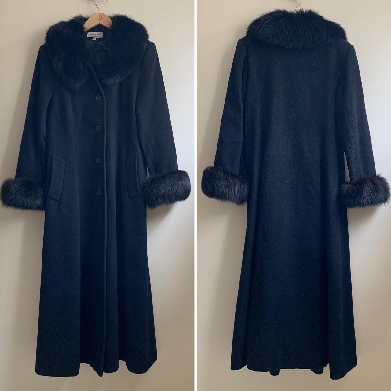 Vintage Chic Long Black Coat. Classic and gorgeous.... - Depop