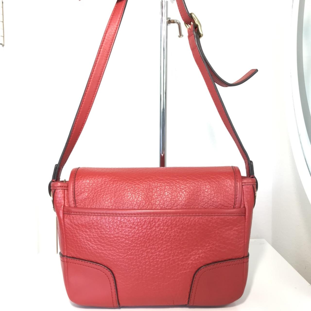 Coach Penny Legacy Perforated Crossbody Coral Pink - Depop