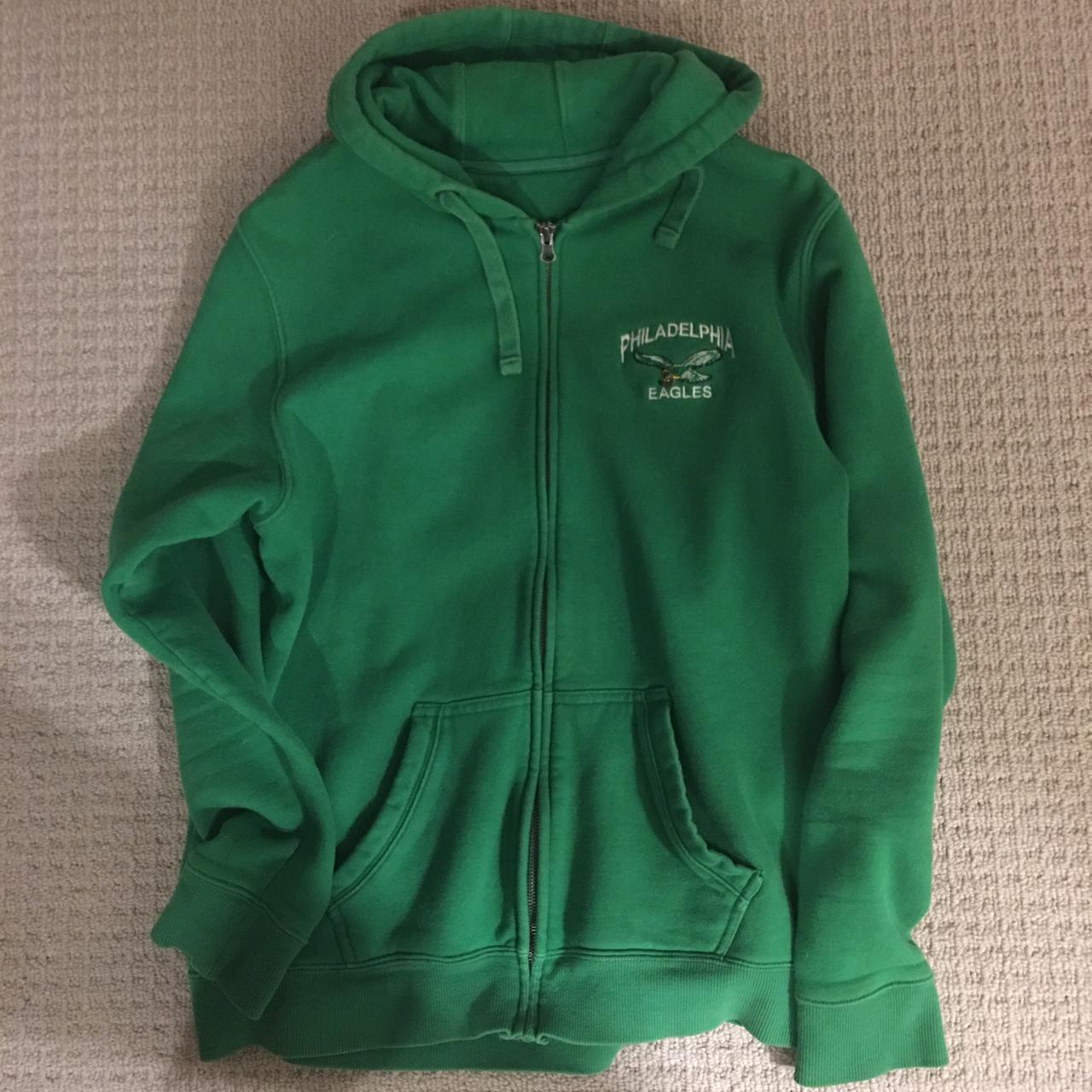 PHILADELPHIA EAGLES HOODIE HOODED SWEATSHIRT Large - Depop