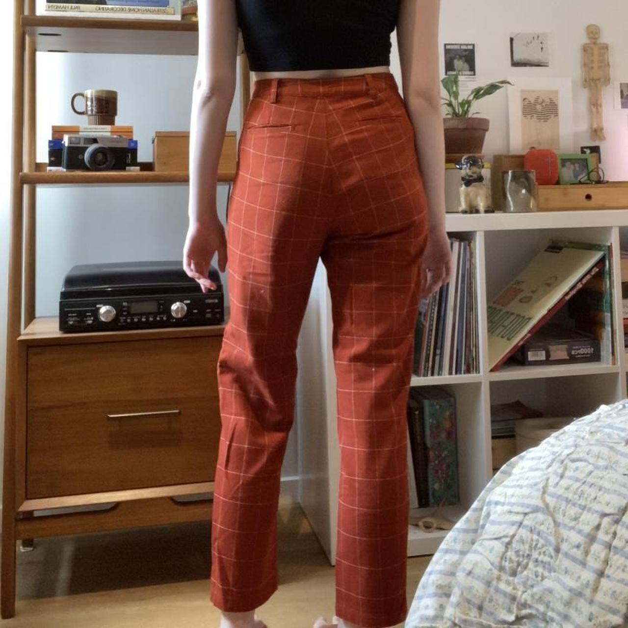 🍊Super cute burnt orange pants. Pencil pant cut with... - Depop