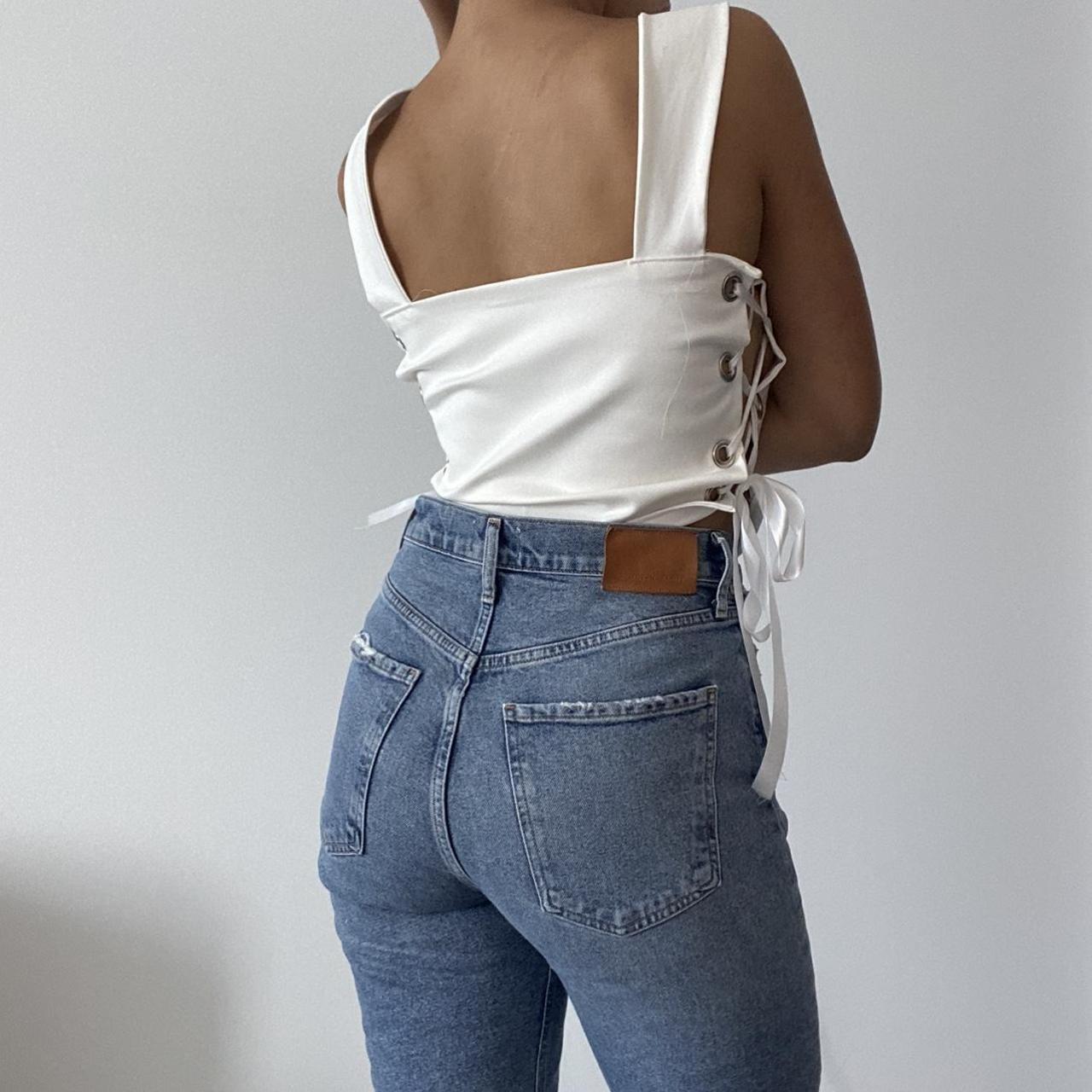 ARE YOU AM I Women's White Corset | Depop