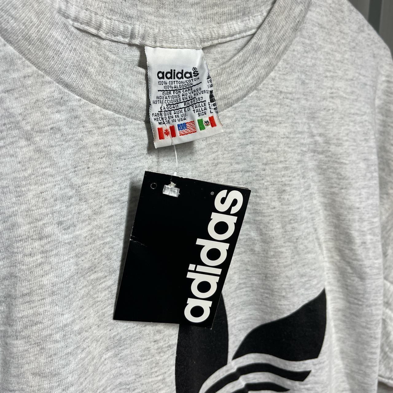 Vintage 90’s Adidas Double Sided Logo Tee Brand New... - Depop
