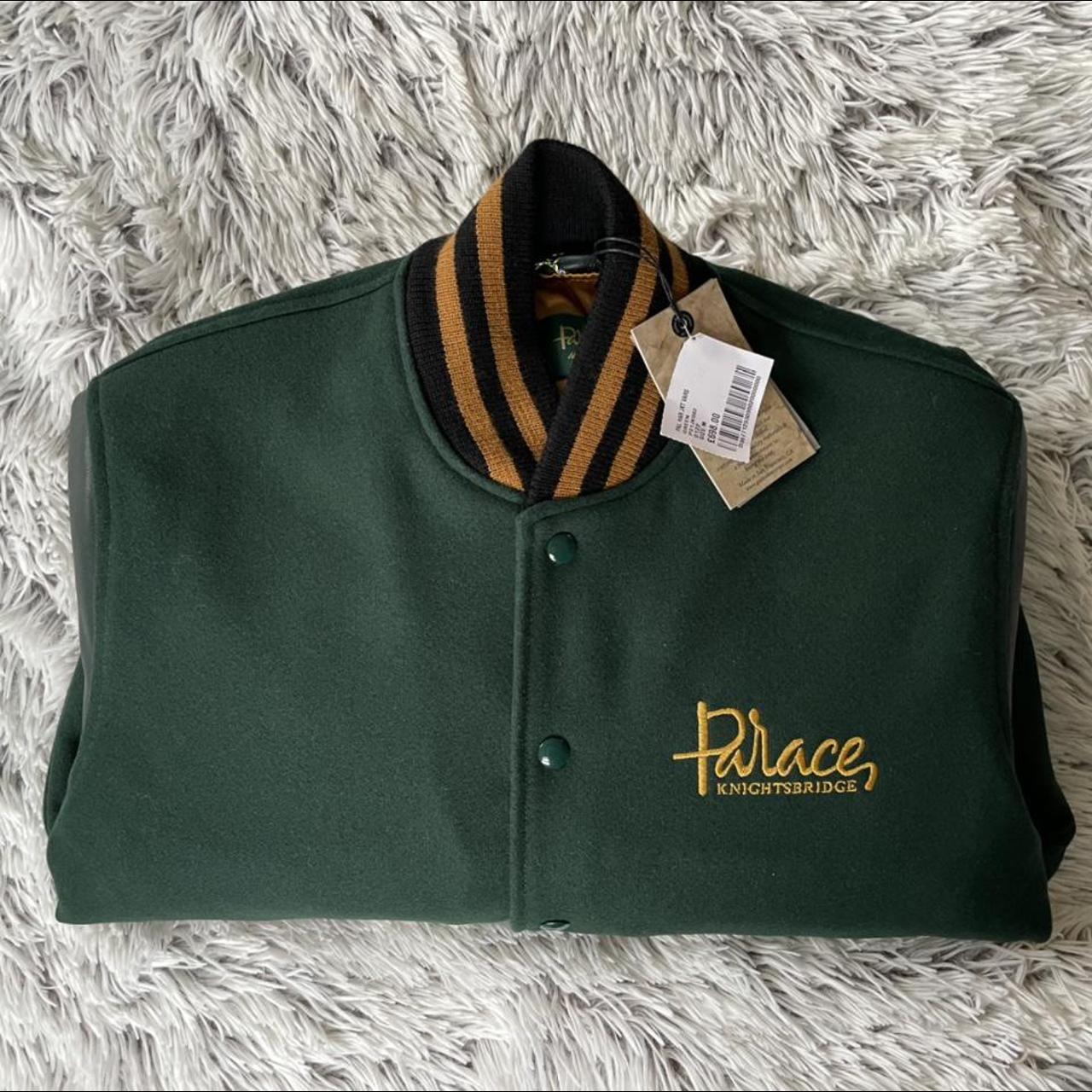Palace x Harrods Golden Bear Varsity Jacket Green